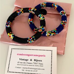 2 Masaai Beaded Bangles / Bracelets